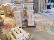 Cast stone balcony pillars