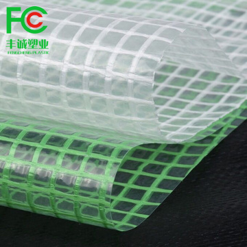 Clear grid film plastic leno tarp