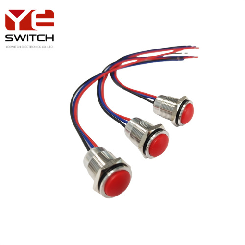 Yeswitch IP68 16 मिमी धातु सिलिकॉन बटन स्विच