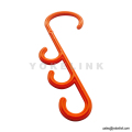 5.6'' Red Mounted Tri Hook for Industrial Construction Electrical Plastic Safety Wire Cable