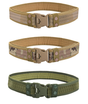 Adjustable Tactical Sport Belt with Outdoor Hook Loop and Plastic Buckle