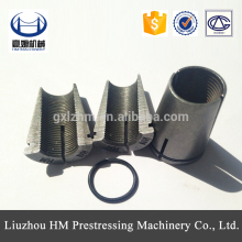 Prestressed working anchorage wedges open grip