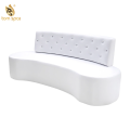 White leather sofa for guest waiting