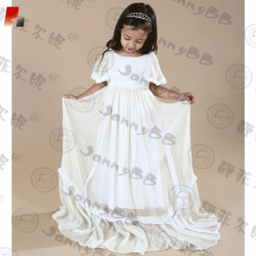 flower girl dress white lace christening dress