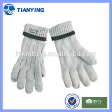 acrylic mitten plain knitted gloves for wholesale