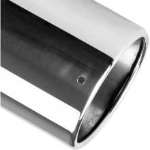 2.5 Inch Inlet 4 Inch Outlet Weld-On Silvery Exhaust Tip