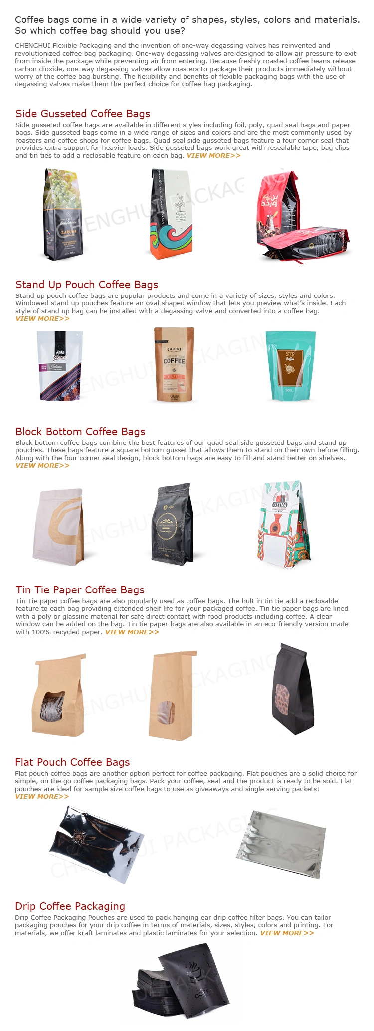 Matte Print 340g Flat Bottom Side Gusset Bag for Coffee Bean/Coffee Milk Powder Packaging
