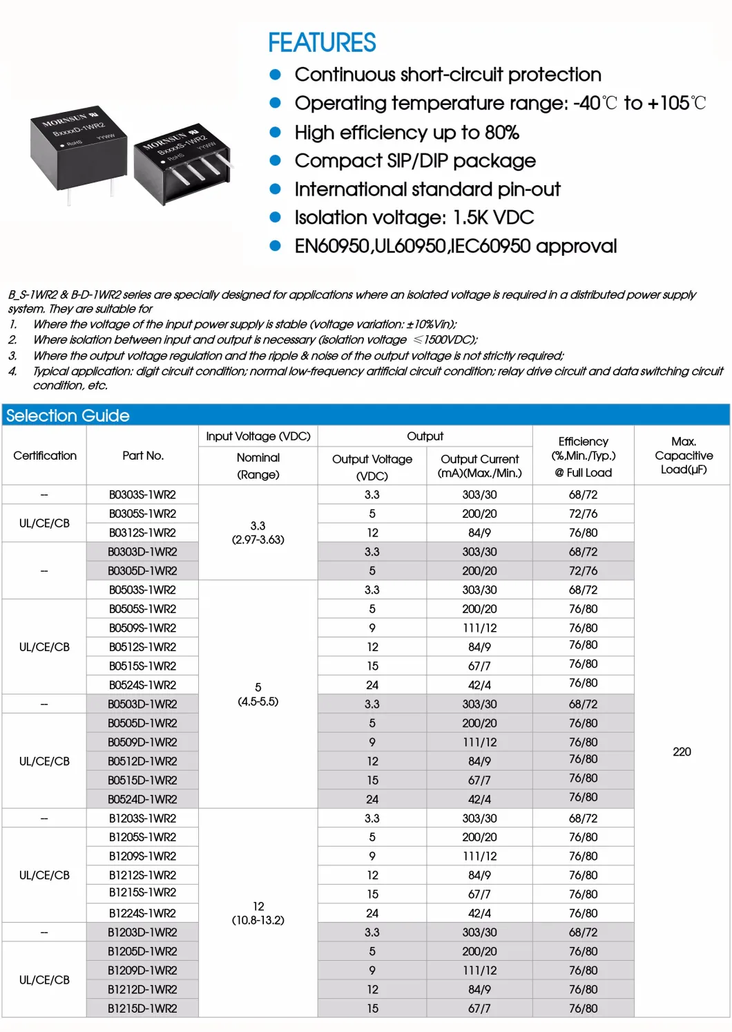 B0505s-1wr2 Power Module 5V to 5V DC-DC Isolation Module 1W