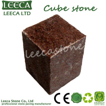Porphyry red cube stone | pebble stone
