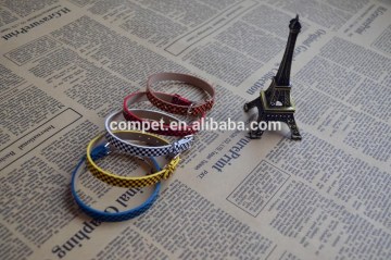 Wholesale Handmade Grid Leather Bracelets