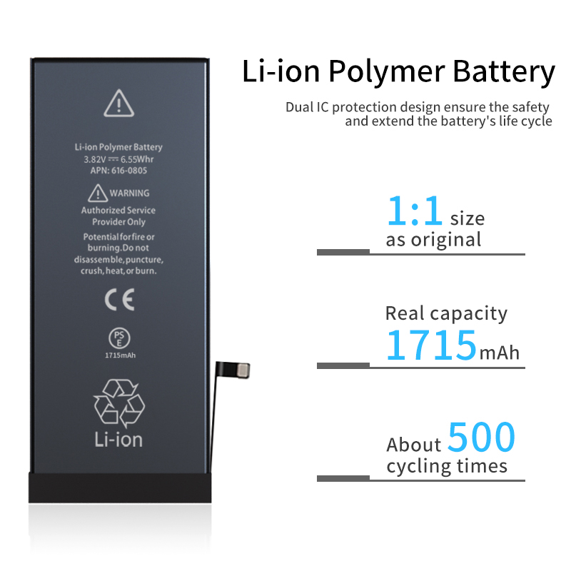 1year warranty battery replacement polymer mobile phone battery for iphone 6S