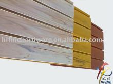 PVC foam slatwall panel for garage storage system with wood color