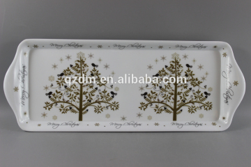 Mealmin Christmas Tray Plastic Xmas Food Tray