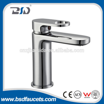 hole handle chrome plated single handle faucet for washbasin