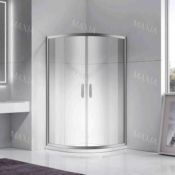 Round sliding shower enclosure