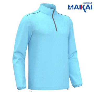 Men's Long Sleeve Half Chest Zip Shirt