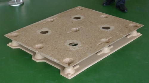 4 way entry double layer compressed wood pallet