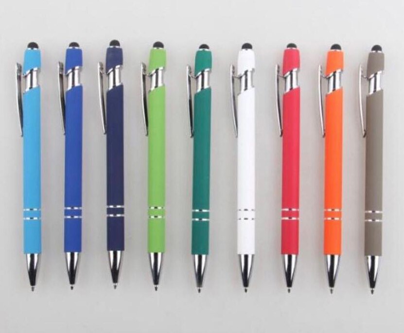 Hot selling promotional pen custom logo ball pen stylus metal pen with custom logo