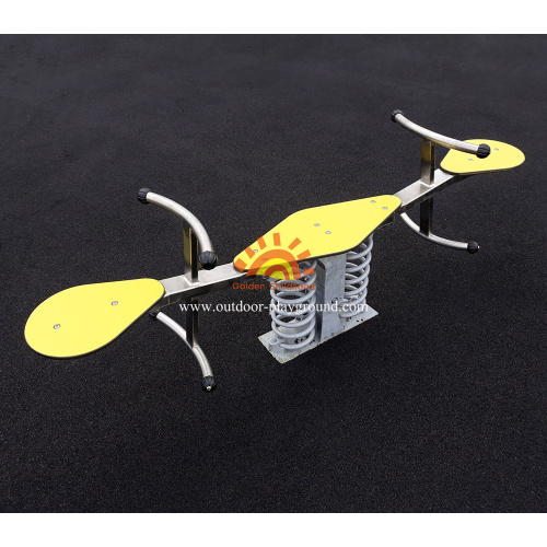 Structure de bascule à ressort HPL pour terrain de jeu Twin Rider