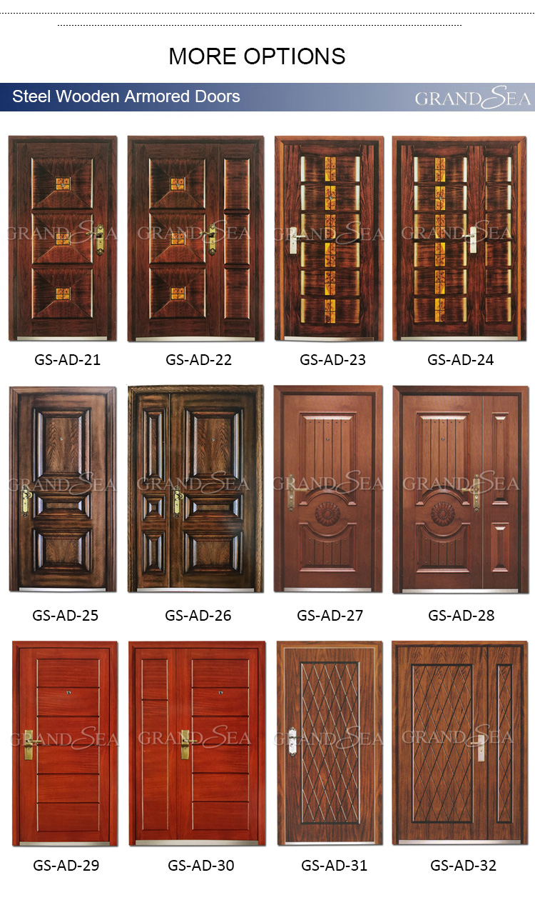 2021 Turkish Safety Steel Wooden Exterior bulletproof Entry Security Turkey Armored Door