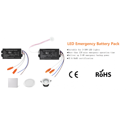 Pacco batteria da 3-30 W per le luci a LED