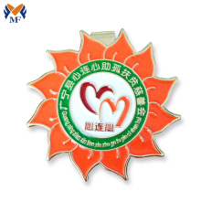 Soft Enamel Sunflower Shape Pin Badge