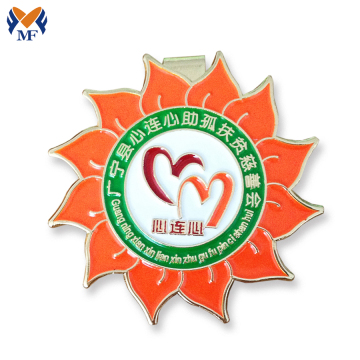 Soft Enamel Sunflower Shape Pin Badge