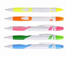 plastic ball pen with highlighter