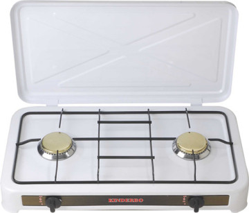 Double Golden Burner Manual Ignition Gas Cooker