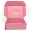 Hot Sale Wellpappe rosa Mailer Box benutzerdefinierte Geschenk Versandbox