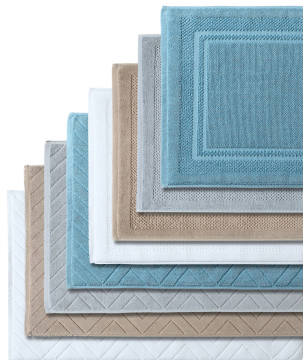 cotton jacquard thick non-slip bath mats for bathroom