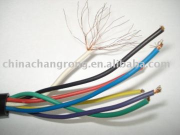 7 way electrical coil cable for truck/trailer electrical cable/trailer coiled cable