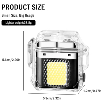 USB-C Rechargeable Waterproof Lighter with LED Light