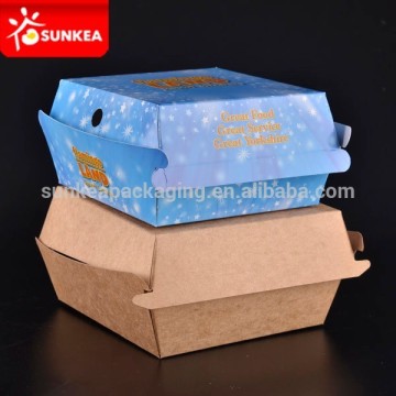Paper takeaway boxes for hamburger