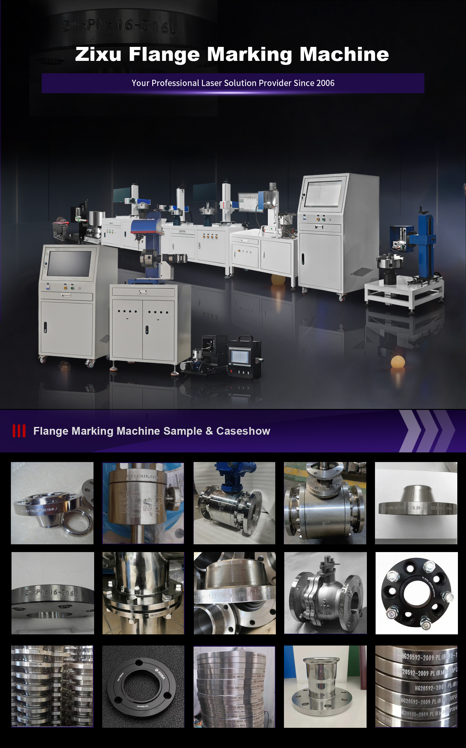 Flange marking machine