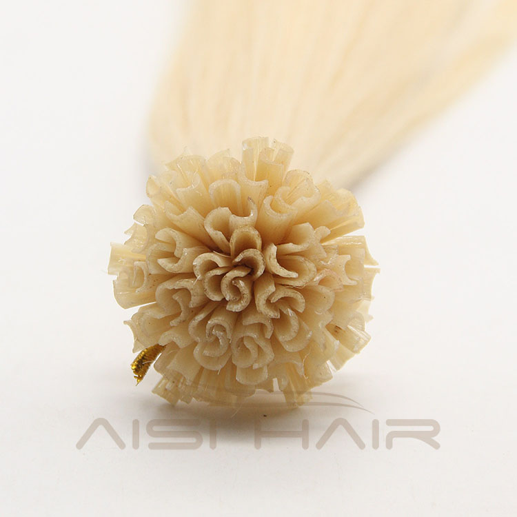 Aisi Hair Grade 9a Indian Keratin Capsules Human  Hair Nail U Tip Machine Made Pre Bonded Hair Extension