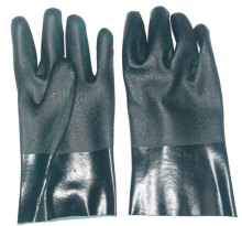 Green PVC  working glove