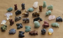 semi precious stone mixed assorted animals beads