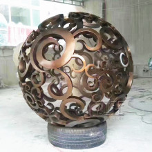 Modern art outdoor metal ball stainless steel sphere sculpture