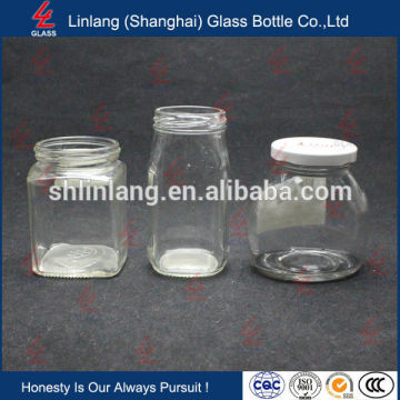 hot selling honey clear glass bottle glass jar for honey with high quality