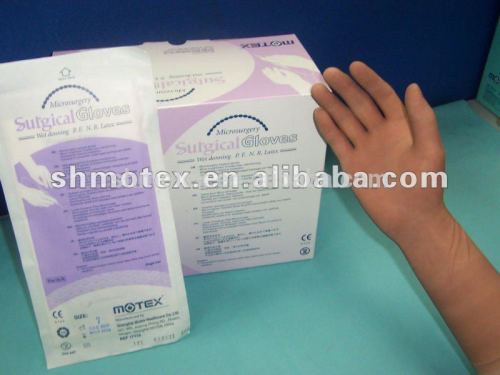 wet doning Latex Surgical Gloves with three layer design