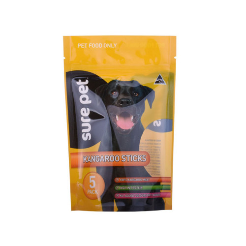 Stand-up recyclable zipper dog food bag printed