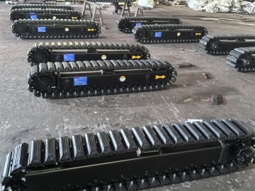 Steel Crawler with Shock Absorbing Rubber Pads