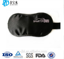 Hot sale black printing satin sleep mask with personalized logo
