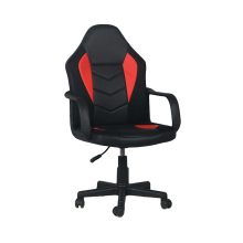 Hot Sale Fixed Armrest Black PU Leather Gaming Chair for Kids