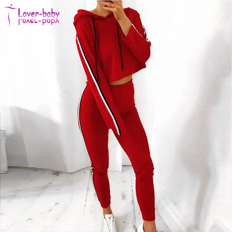 2017 High Quality Wholesale Women Fashion Lack Side Stripe Hoodie