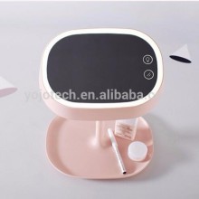 Multifunctional desktop mirror with lamp