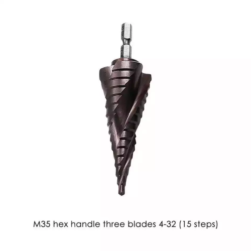 Professionele hex -schacht HSS STAP BOOT STAAL STALLEN Spiraal kobaltkegel Cutter Bit voor metalen hout