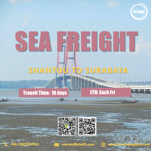 Ocean Sea Freight from Shantou to Surabaya Indonesia