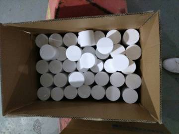 Straight White cutting PTFE Bars